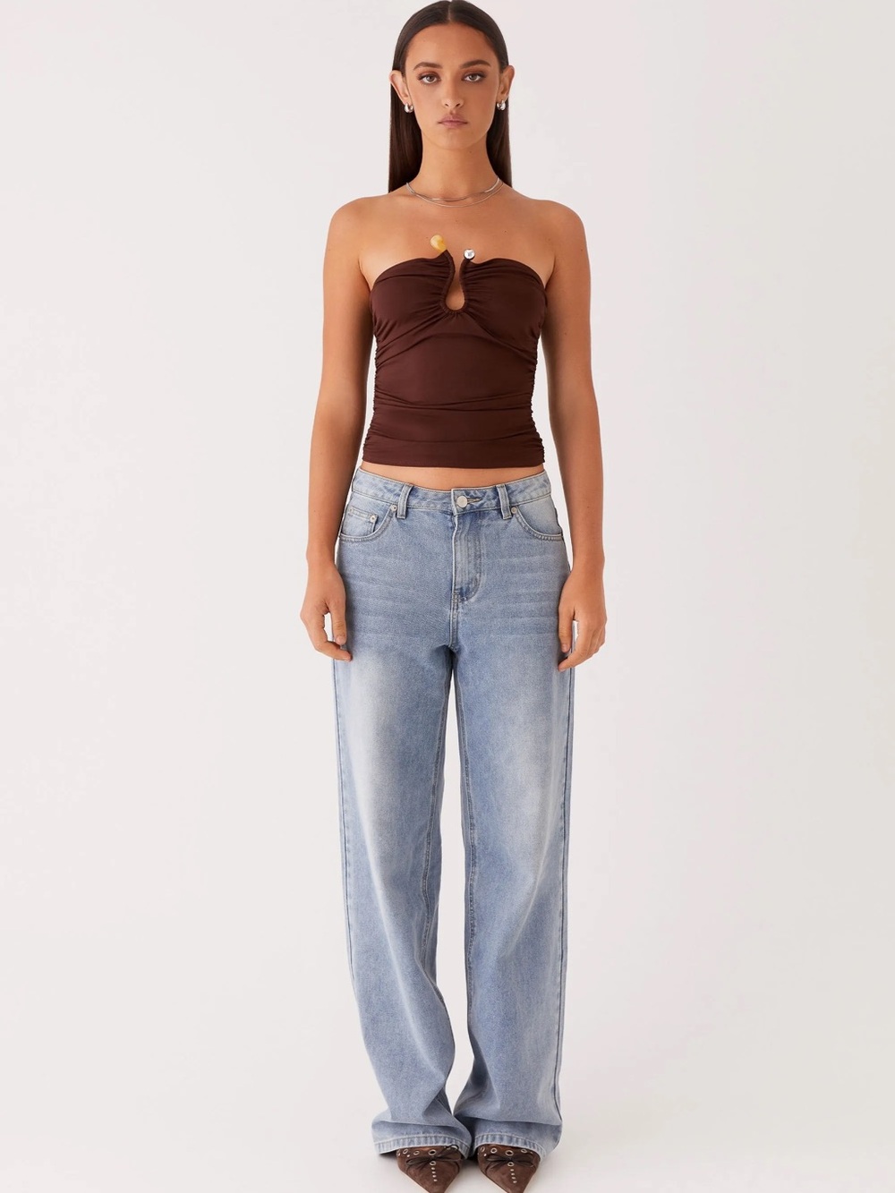 Peppermayo Brown “Rudy tube top” - size US 2